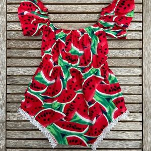 Baby Girls Watermelon Romper